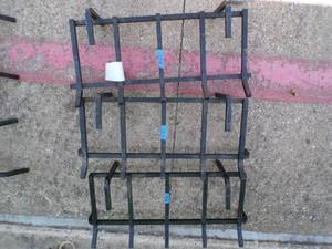 lot 63 image: 3 Cast Iron Fireplace Grates, About 24x12, 3 X Money