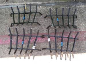 lot 67 image: 4-Cast Iron Fireplace Grates, About 19x14, 4 X Money