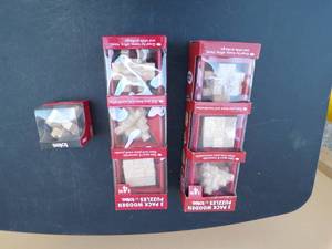 lot 83 image: Lot of 3Totes Wooden Puzzles Packs, 2 With 3 Puzzles, 1 With 1 Puzzle. Styles and Color May Vary