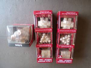 lot 91 image: Totes Wooden Puzzle Packs, 2 With 3 Puzzles, 1 With 1 Puzzle
