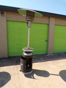 lot 13 image: Propane Outdoor Patio Heater, Easy to Move on Rear Wheels, No Propane included-Untested