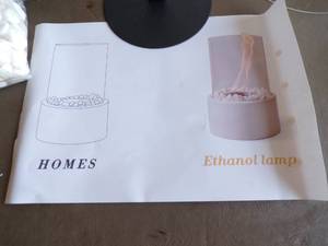 lot 123 image: HOMES Ethanol IndoorOutdoor  Decorative Table Top Lamp, About 6x9, New in Box
