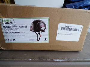 lot 151 image: Green Devil Mervex Vent Series Safety Helmet, Matte Black, Size 53-63cm