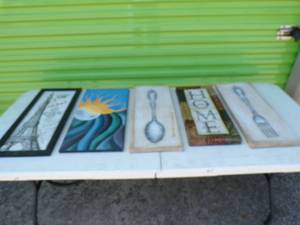 lot 171 image: Lot of 5 Mixed Wall Art Pieces