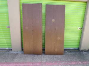 lot 209 image: 2- Brown Bifold Doors, Full Open Size 30x79