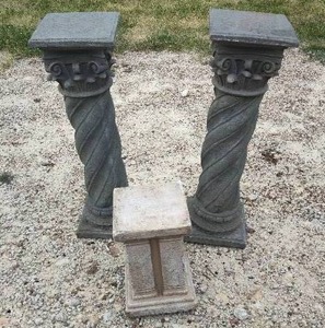 lot 105 image: three decorative columns