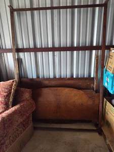 lot 116 image: queen  full bed headboard and footboard and rails