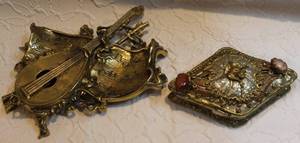 lot 29 image: vintage Japanese musical instrument brass trinket box and trinket box from echoen  mexico