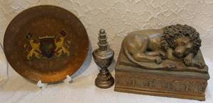 lot 63 image: lion trinket box and more see pics