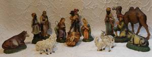 lot 65 image: small mixed lot of nativity scene camel leg has a brake see pics