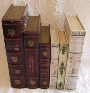 lot 84 image: decorative faux book boxes used for storage