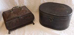 lot 126 image: two- large trinket boxes