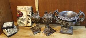lot 139 image: trophy pot bookends trinket box and much more