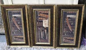 lot 162 image: Beautiful Old Books set of 3 Pictures
