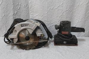 lot 193 image: Circular saw and sander