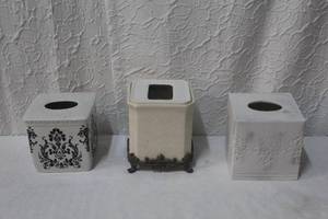 lot 243 image: Mixed Lot of tissue boxe covers some porcelain