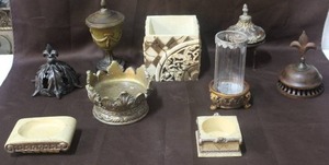 lot 263 image: an antique vase, likely made of bronze or a similar metal, ceramic decorative box and much more see photos