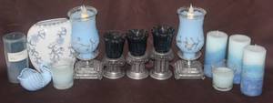 lot 264 image: Mixed Lot of candles candle holders and vase and more see all pictures