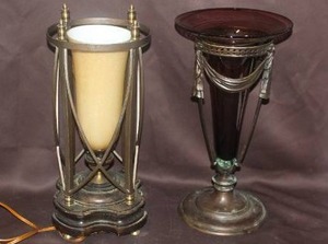 lot 273 image: Lamp that looks like a vase and  vintage decorative vase,