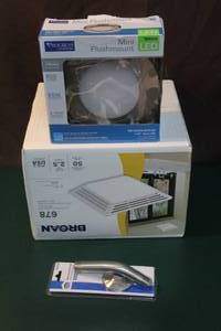 lot 331 image: Mini flush mount light and ventilation fan more see pictures