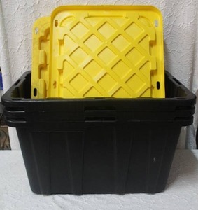 lot 346 image: 27gallon tough totes X3