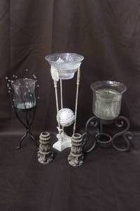 lot 350 image: Mixed Lot of candle holders