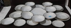 lot 376 image: Gold China made in Japan has serving platter bowl saucer and plates see pictures