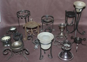 lot 434 image: Mixed Lot of metal candle holders and more