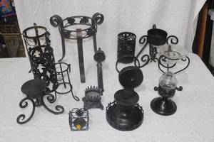 lot 445 image: Mix of metal holders  and more see pictures