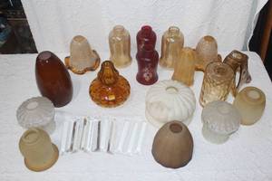 lot 467 image: glass light covers