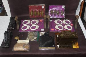 lot 472 image: lion curtain rings and more see pic