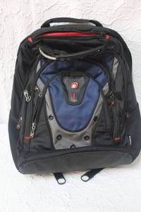 lot 487 image: Wenger back pack with the medical alert cross on it