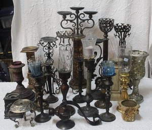 lot 488 image: Mixed Lot of candle holders see pictures