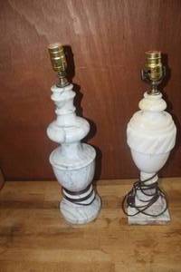 lot 504 image: 2 marble lamps