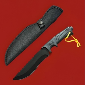 lot 2 image: NEW High Hardness, 430 Stainless Steel, Clip Point, Outdoors Fixed Blade Knife WSheath