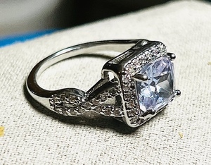 lot 1 image: .925 Sterling Silver Eternal Ring - Platinum Plated for a Protective &amp Highly Reflective Deep Luster