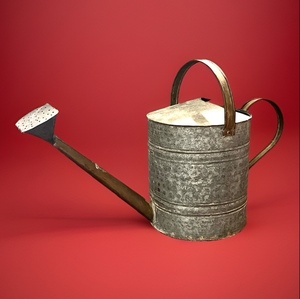 lot 18 image: Vintage Solid Brass Watering Can - Hand Crafted in India&nbsp