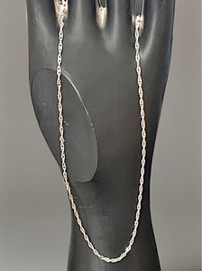 lot 42 image: Thick .925 Sterling Silver Sparkling Star Necklace