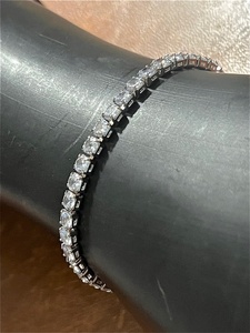 lot 55 image: .925 Silver WPlatinum Plated Tennis Bracelet