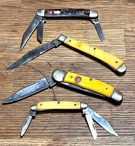 lot 69 image: Four Assorted Vintage Pocket Knives - Including United Boker Solingen Germany