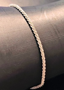 lot 73 image: .925 Sterling Silver Sparkling Cauliflower Bracelet