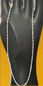 lot 74 image: Thick .925 Sterling Silver Sparkling Star Necklace