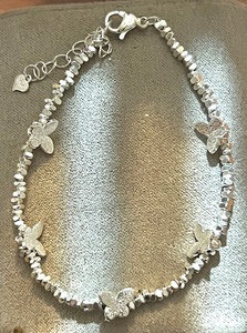 lot 84 image: Light Luxury .925 Silver Butterfly Bracelet