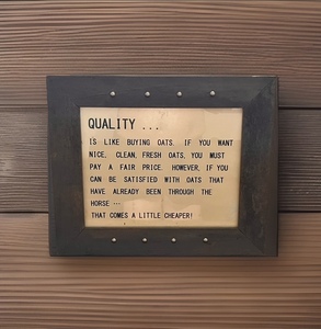 lot 88 image: Vintage Framed Sign wComical But True Wisdom