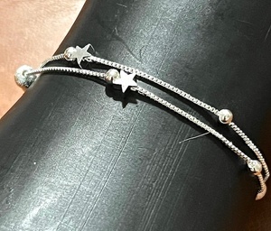 lot 92 image: Two (2) Piece .925 Sterling Silver Wish Upon a Star Bracelet