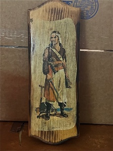 lot 147 image: RARE&nbsp Frederick Elmiger Jean LaFitte Wood Wall Plaque
