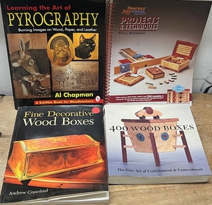 lot 164 image: Four (4) Books on Woodworking- Lessons, Plans, &amp Projects
