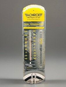 lot 157 image: New Monroe Shocks Wall-Hanging Metal Thermometer