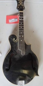 lot 414 image: Johnson mandolin so-mf-095-bk needs strings, pegs, and more