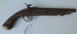lot 430 image: replica flint lock pistol 16 length